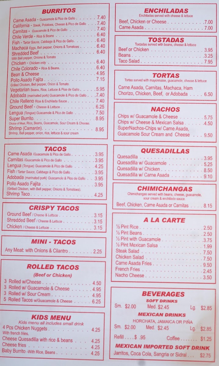 El Forastero Mexican Food Menu - Image 5